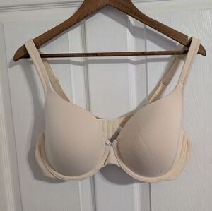 Lane Bryant Cacique Beige Womens Cotton Lightly Lined T-Shirt Bra Size 40D